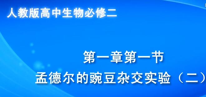 人教版高中生物必修二